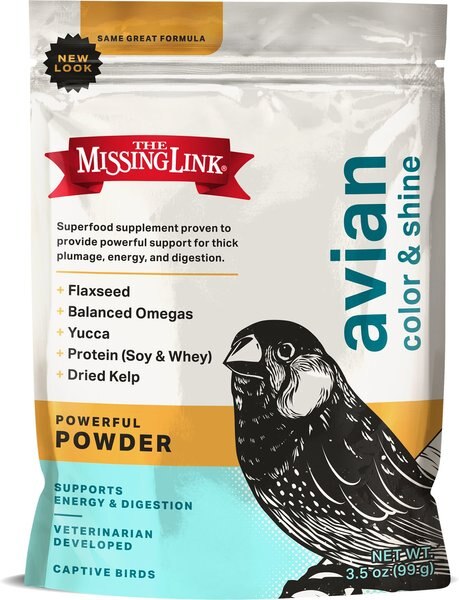 The Missing Link Superfood Powders Avian Color and Shine Bird Supplement