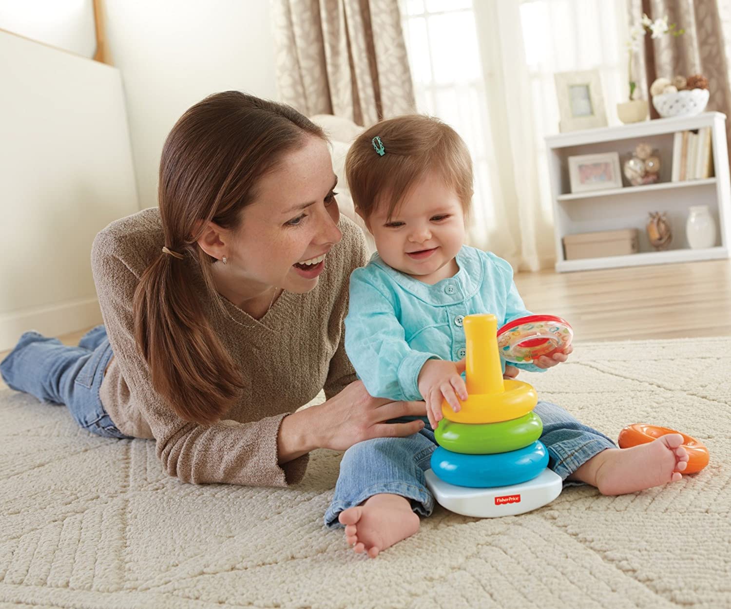 Fisher-Price Rock-a-Stack and Baby's First Blocks Bundle Toy