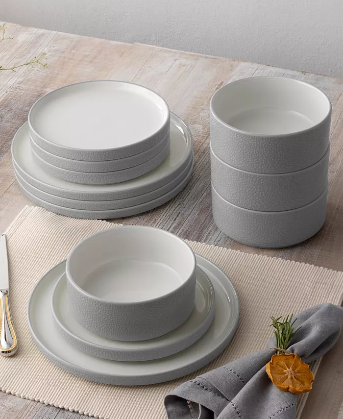 Noritake Colortex Stone Stax Dinner Plates Set of 4