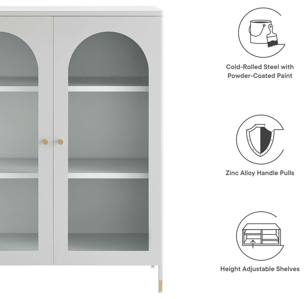 Archway Accent Cabinet   Light Gray   Contemporary   Accent Chests And Cabinets   by VirVentures  Houzz