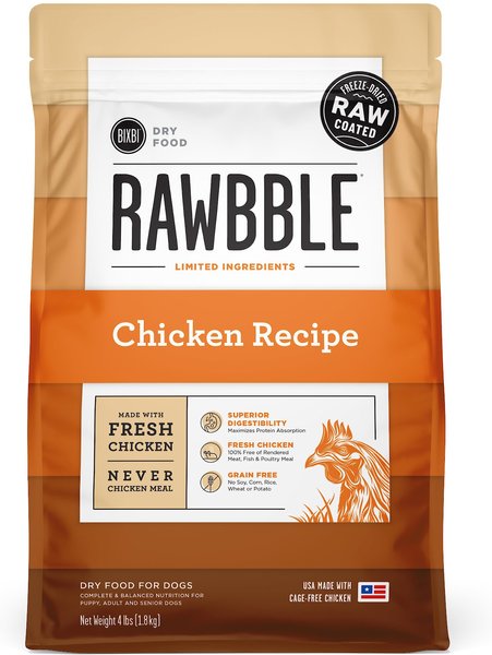 BIXBI RAWBBLE Fresh Chicken Recipe Limited Ingredient Grain-Free Dry Dog Food