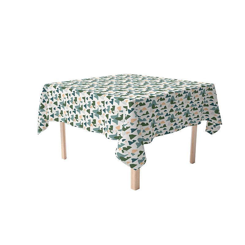 Square Tablecloth， 100% Cotton， 60x60， Abstract Landscape