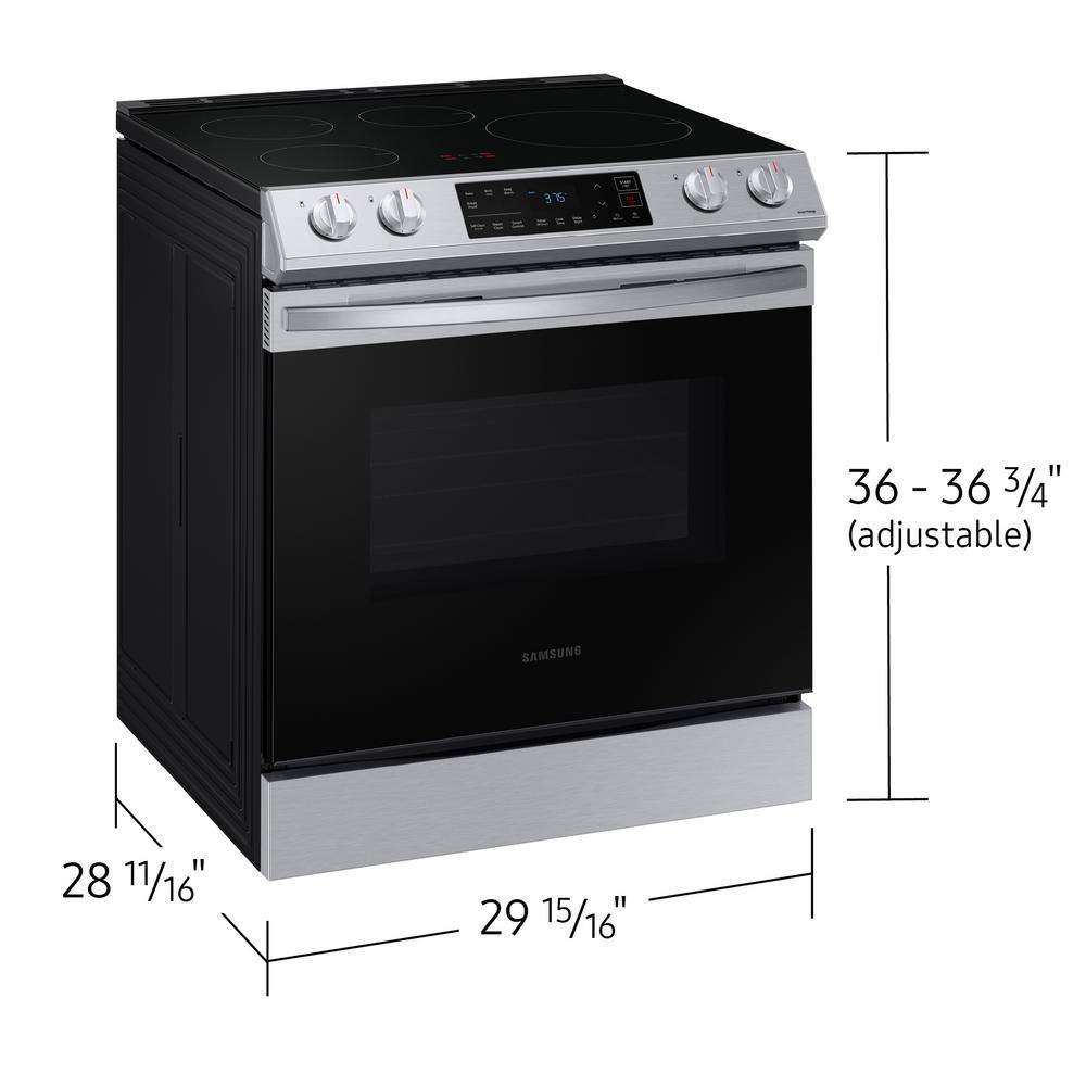  30 in. 6.3 cu. ft. Slide-In Induction Range with Self-Cleaning Oven in Stainless Steel NE63B8211SS