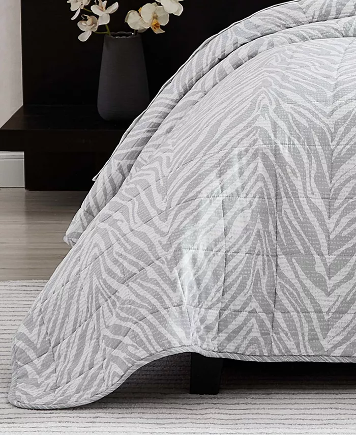 Kenneth Cole New York CLOSEOUT! Urban Zebra 3 Piece Full Queen Quilt Set