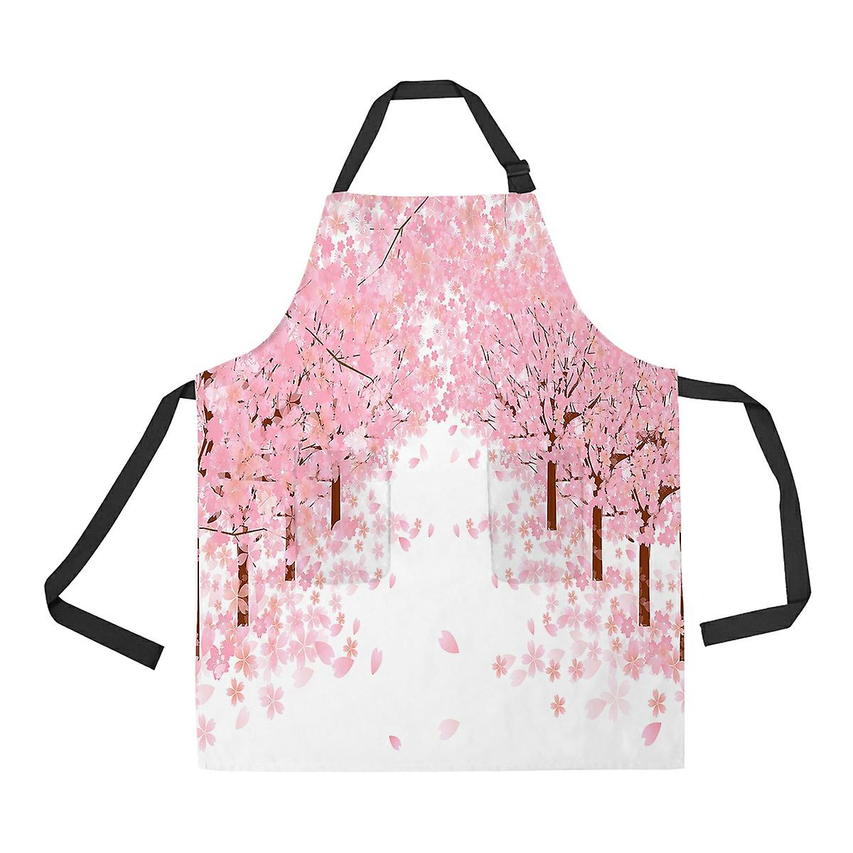 Cherry Blossom Apron Home Kitchen Apron With Pockets A--673