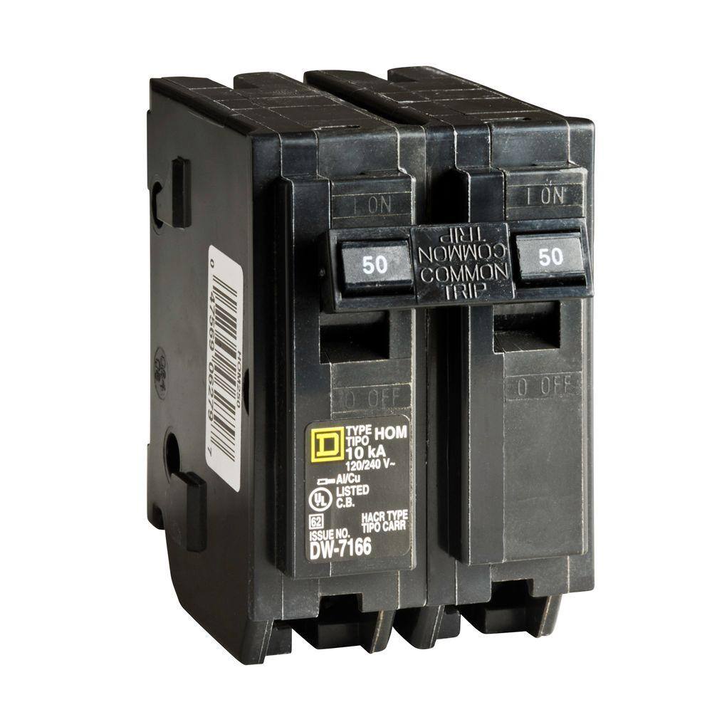 Square D Homeline 50 Amp 2-Pole Circuit Breaker (3-Pack) HOM250CP3