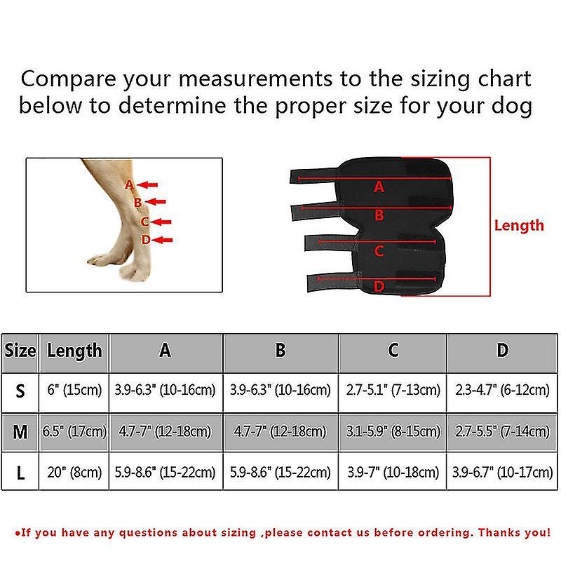 Pet Knee Pads Dog Support Orthosis Protector Soft For Leg Hock Joint Wrap，prevents Leg Injuries Sprains Arthritis