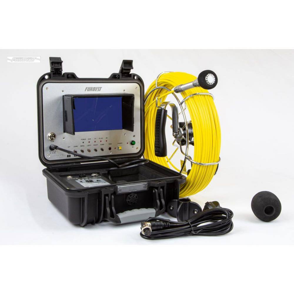 FORBEST Portable 65 ft. Color SewerDrainPipe Inspection Camera FB-PIC3188SD-65