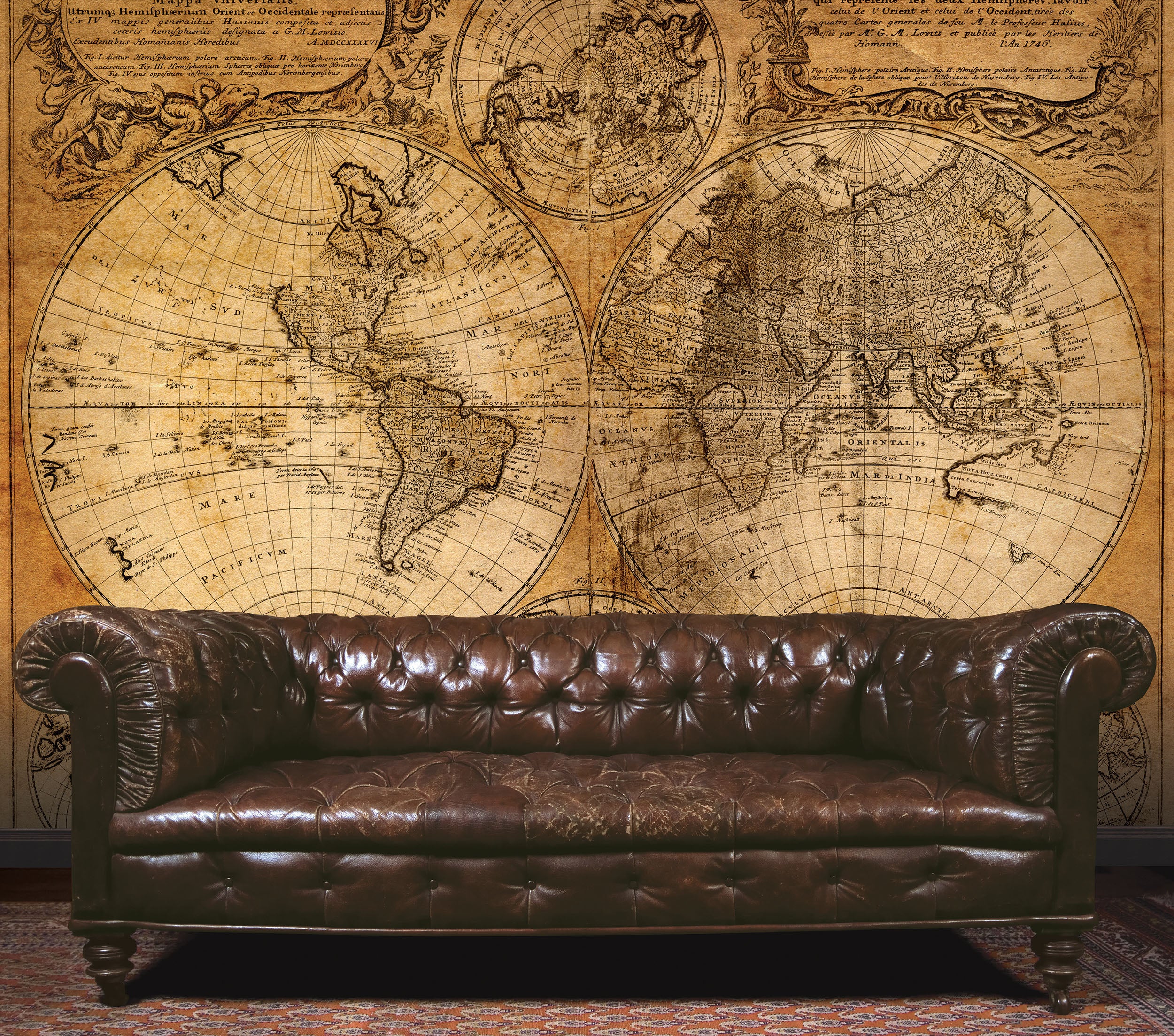 Map Wall Mural from the Global Fusion Collection