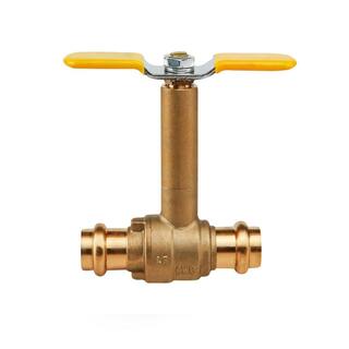 The Plumber's Choice Premium Brass Press Ball Valve with Long Bonnet and T-Handle with 12 in. Press Connections R752234