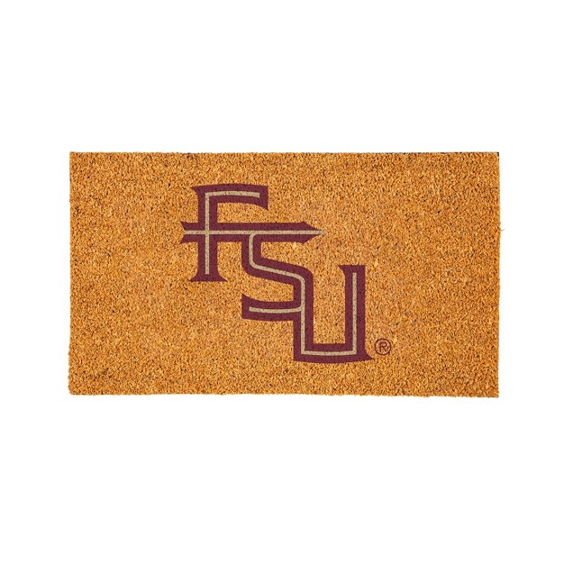 Evergreenncaaflorida State Seminoles Logo Natural Coir 28 X 16 Inches Indoor Outdoor Doormat