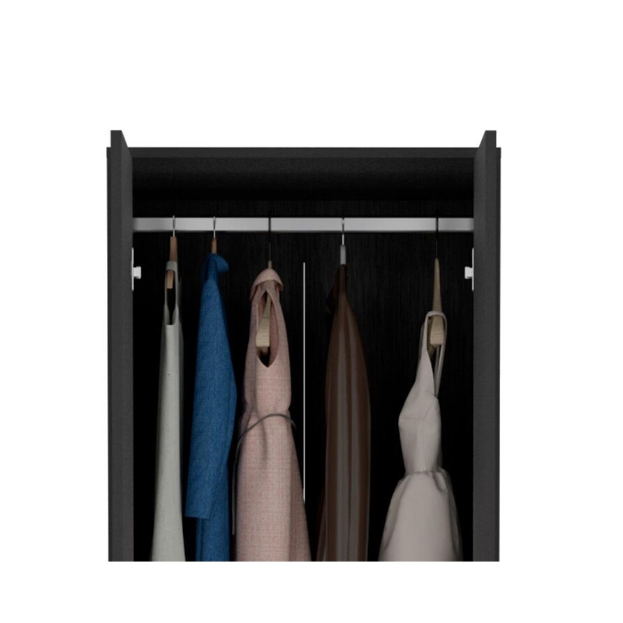 Minimalist Storage Cabinet  Clothes Locker  Classic 2 Drawers 2 Door Armoire Organizer  Suitable for Bedroom  Cloakroom