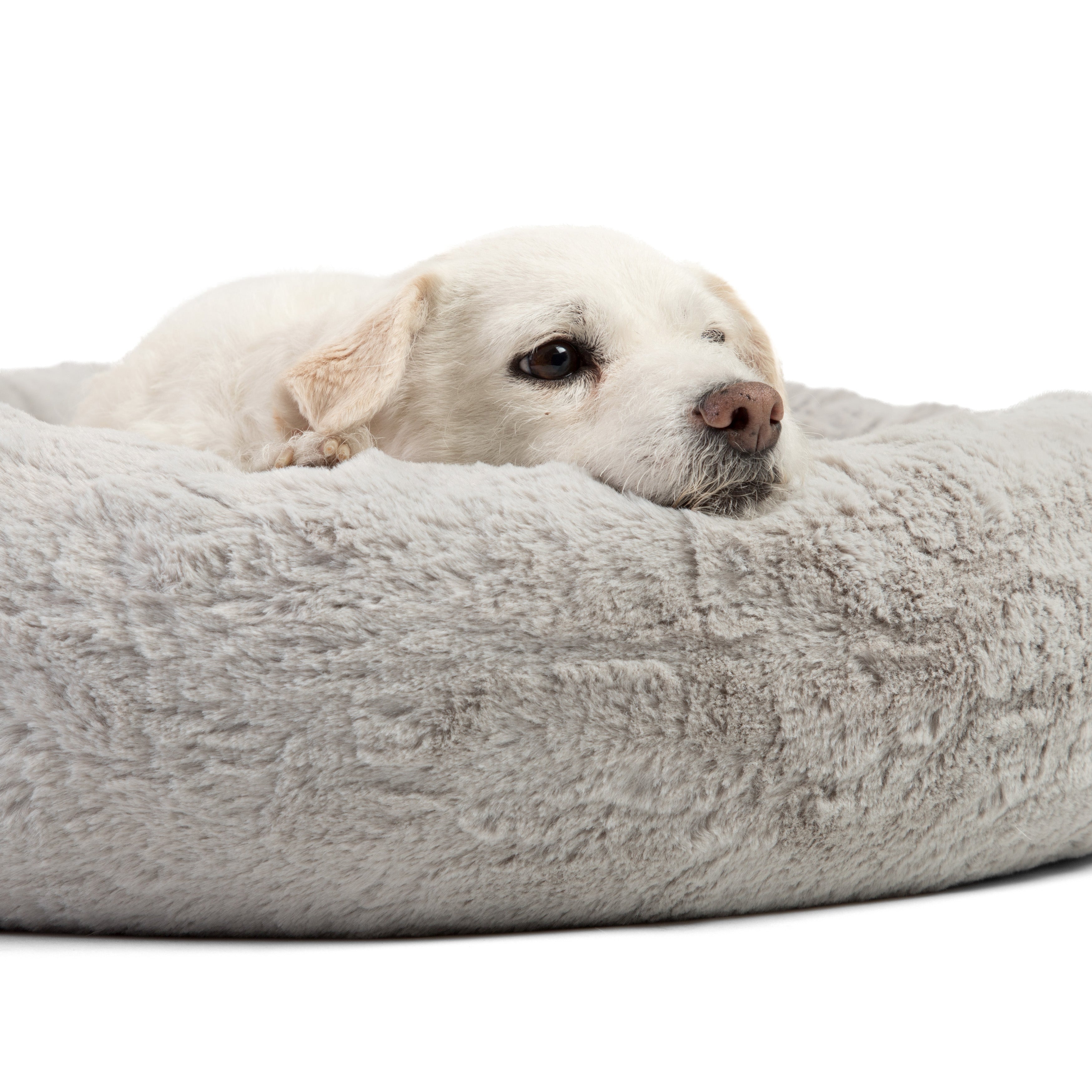 Best Friends by Sheri Donut Cuddler Lux Faux Fur Pet Dog Bed, 23