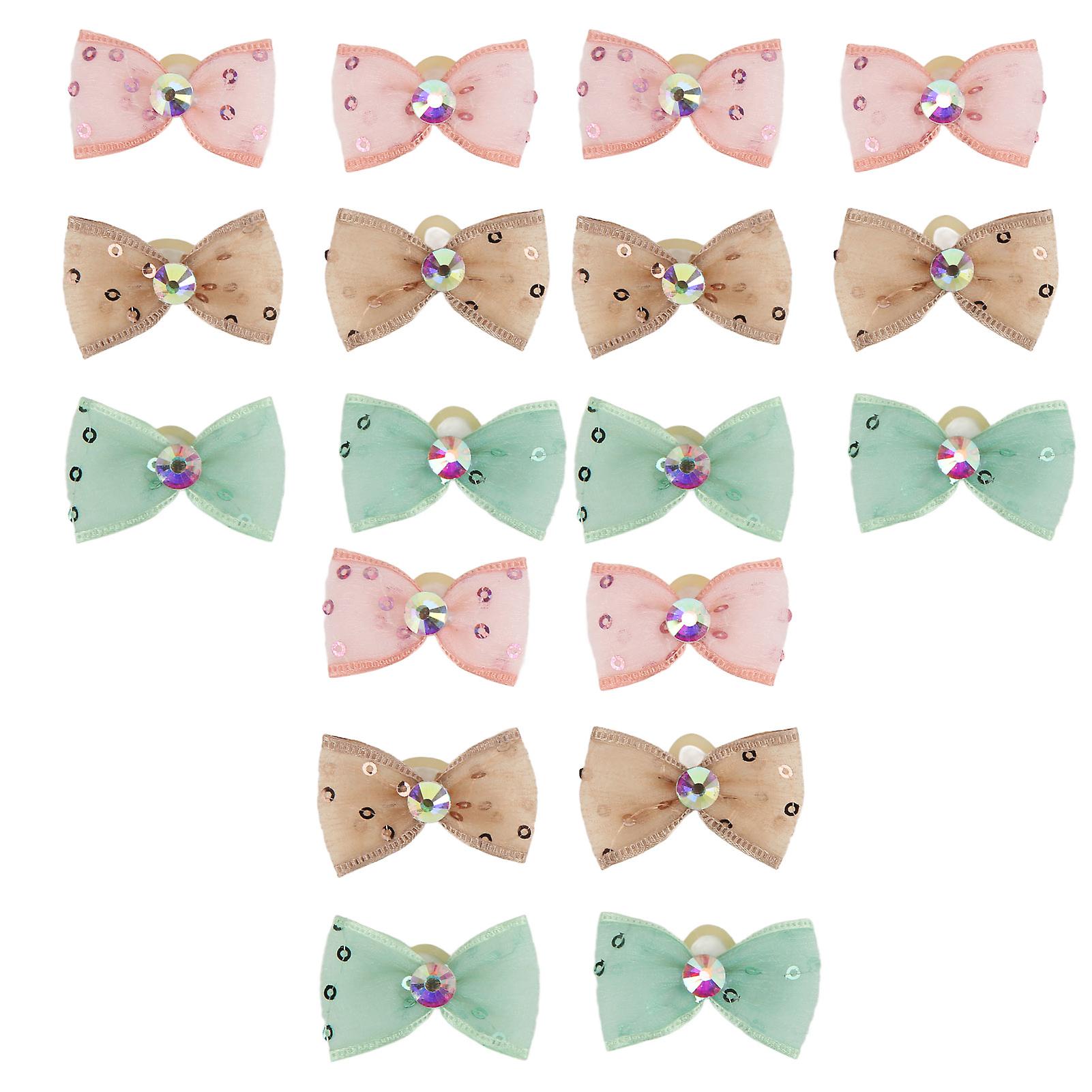 18pcs Pet Grooming Bows Cute And Stylish Ribbon Puppy Hair Bows For Pet Dogs Little Girls Long Hair Pet