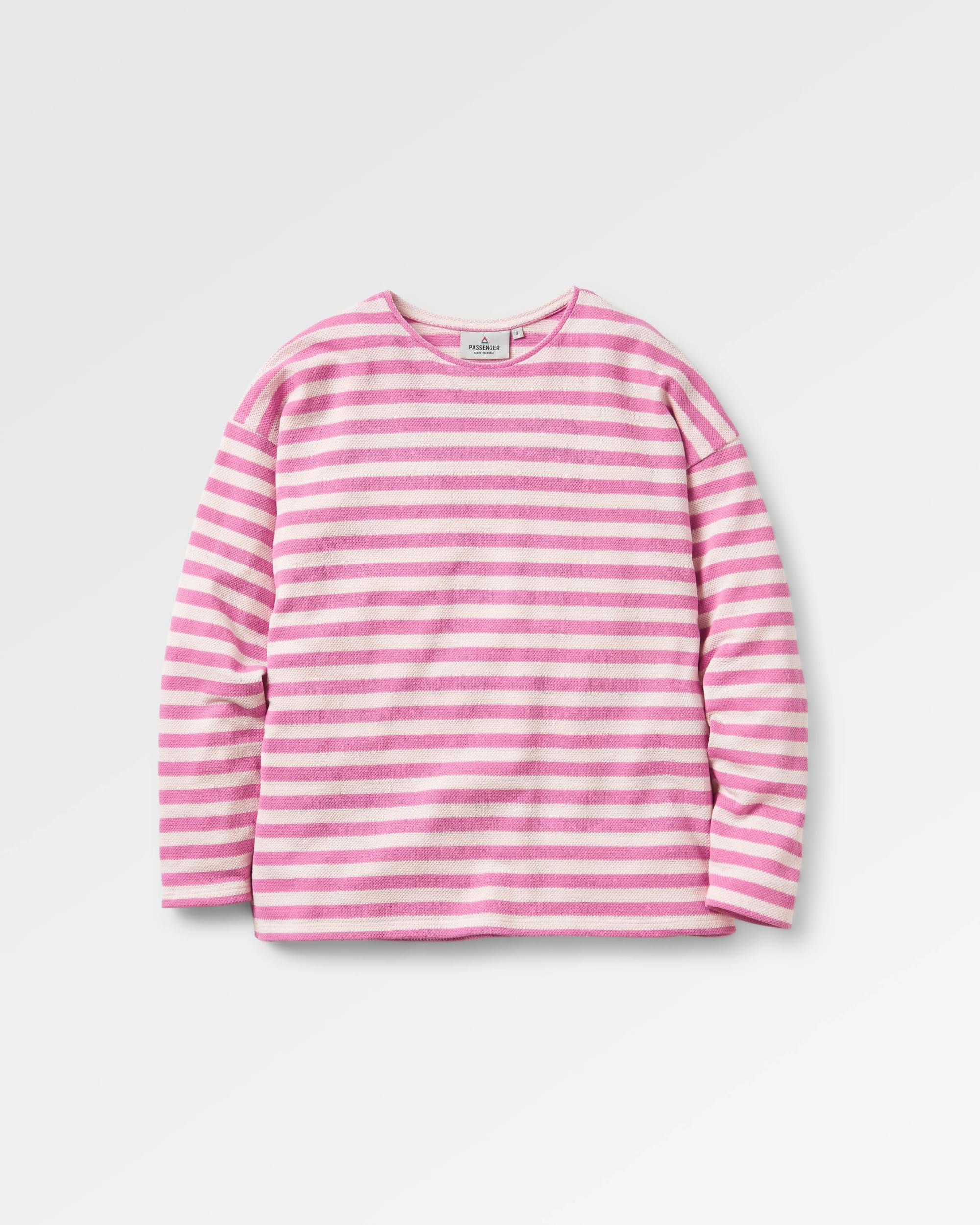 Panorama Striped LS T-Shirt - Mauve Haze Stripe