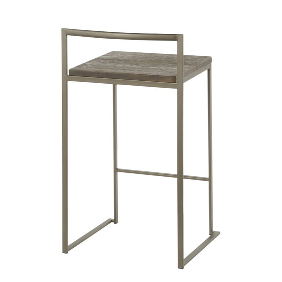 Fuji Industrial Stackable Counter Stool in Antique...