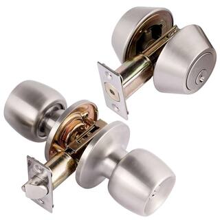 TOLEDO Double Cylinder Satin Nickel Combo Set CV1501MAUS32D