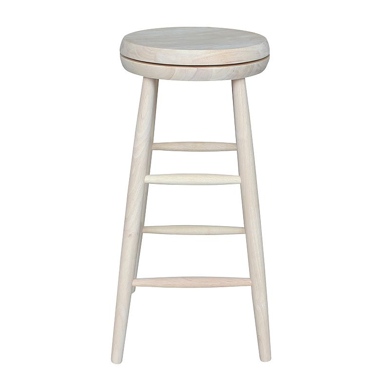 International Concepts White Swivel Bar Stool