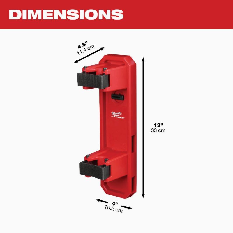 MW PACKOUT Long Handle Tool Storage Hook Red