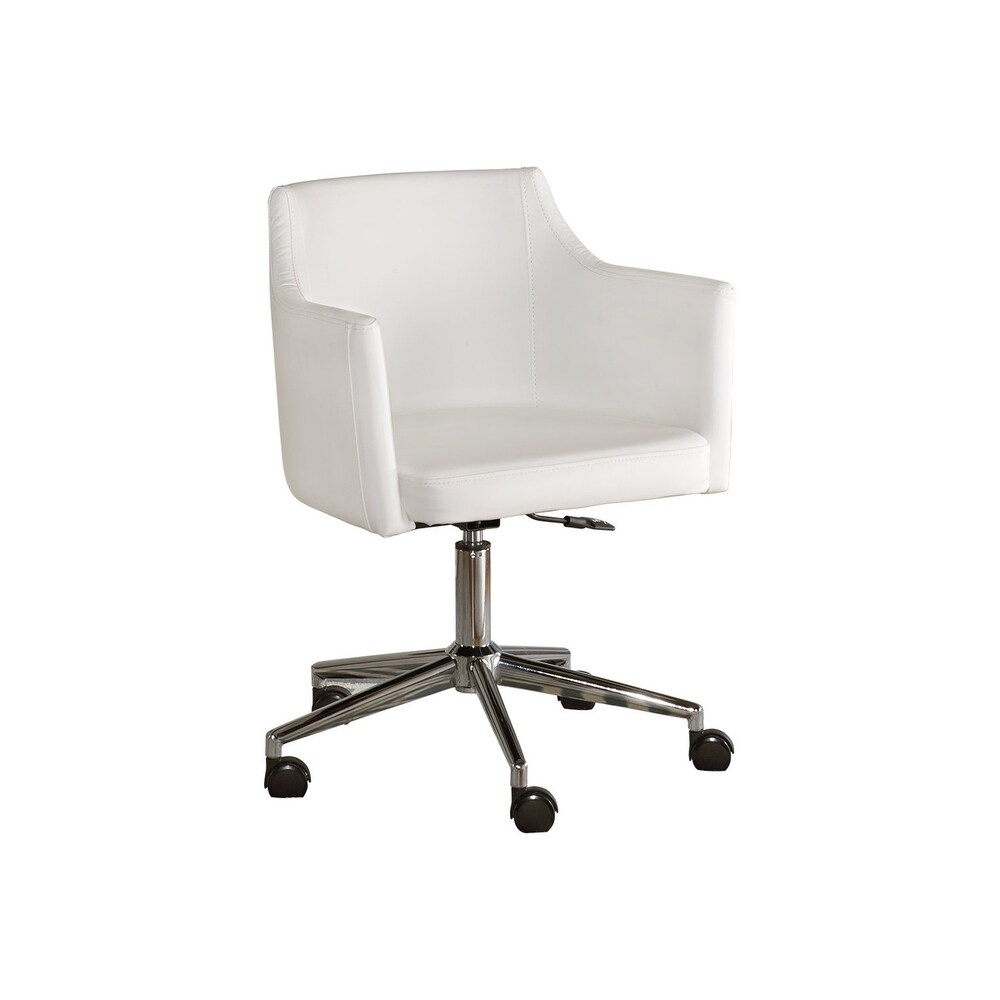 Signature Design by Ashley Baraga Contemporary Home Office Swivel Desk Chair White