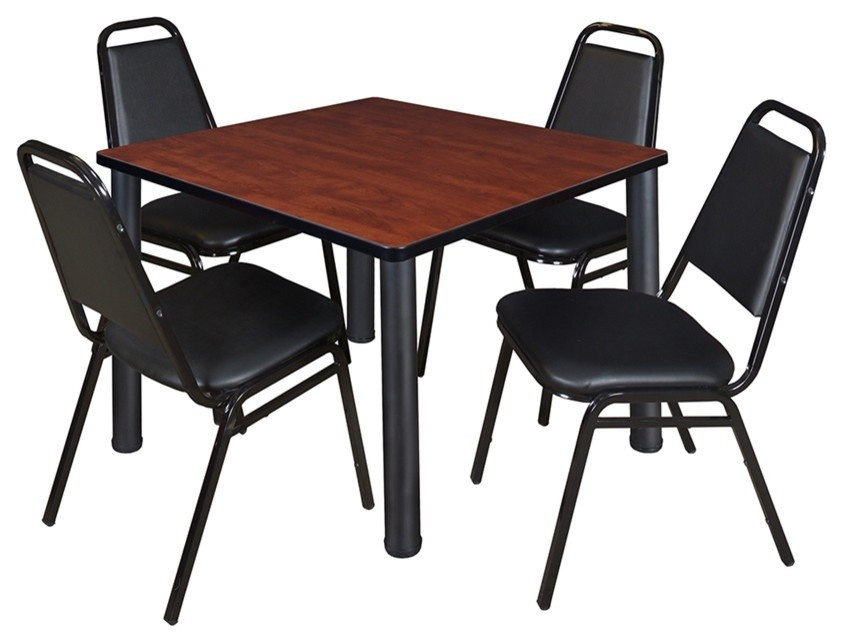 Kee Breakroom Table and 4 Restaurant Stack Chairs   Contemporary   Coffee Tables   by BisonOffice  Houzz