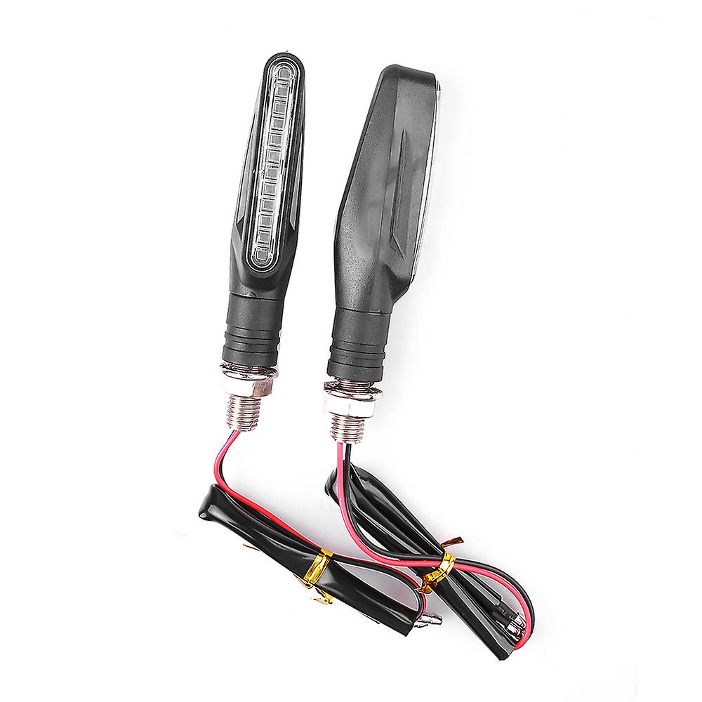 2pcs Universal Motorcycle Led Turn Signals Light Flowing Water Flashing Indicator Sequential Tail Running Lamp Blinker Flasher