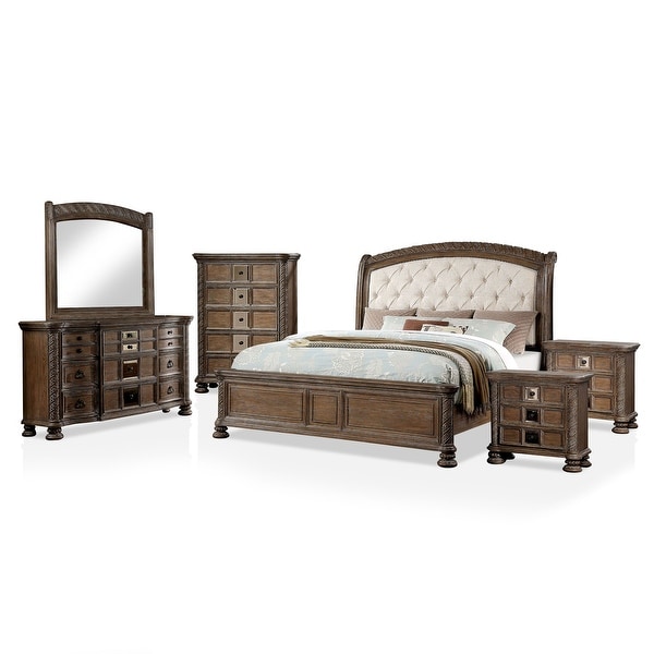 Cimarron Rustic Brown 6-Piece Bedroom Set by Furniture of America - - 36898394