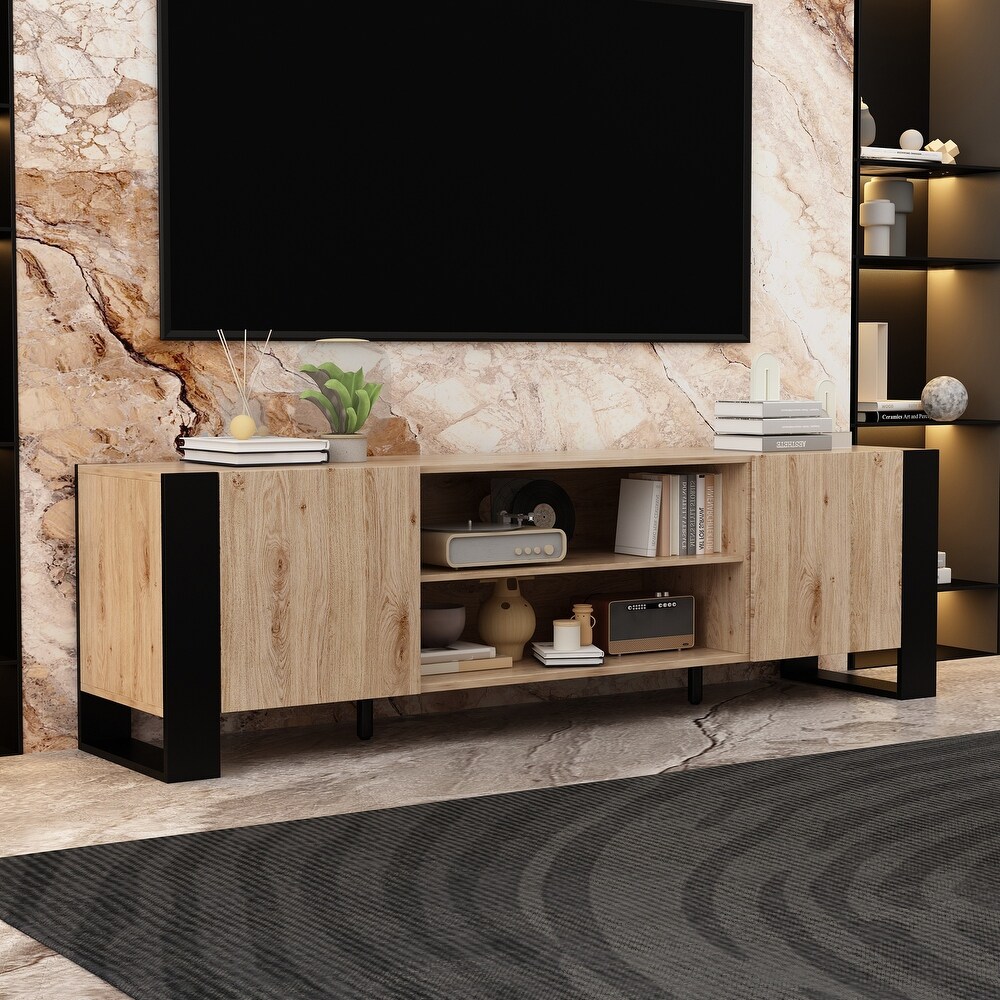 Entertainment Center with Fireplace Option:2 Flame Modes1500W 68.9\