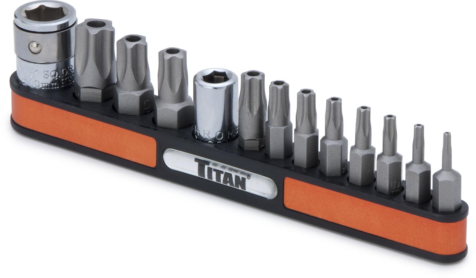 Titan Tools 16137 Titan 13-Piece Tamper-Proof Torx Bit Sets