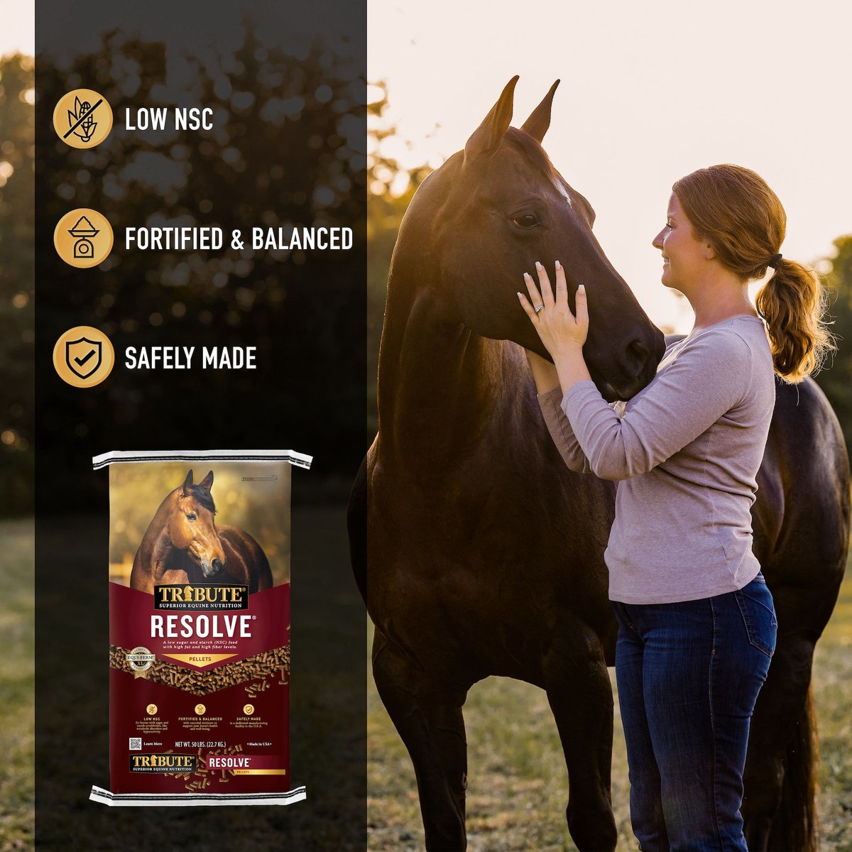 Tribute Equine Nutrition Resolve High Fat Horse Feed