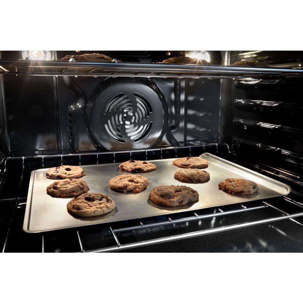 Whirlpool 27 in. Smart Single Electric Wall Oven with Air Fry When Connexted in Black on Stainless Steel WOS72EC7HS