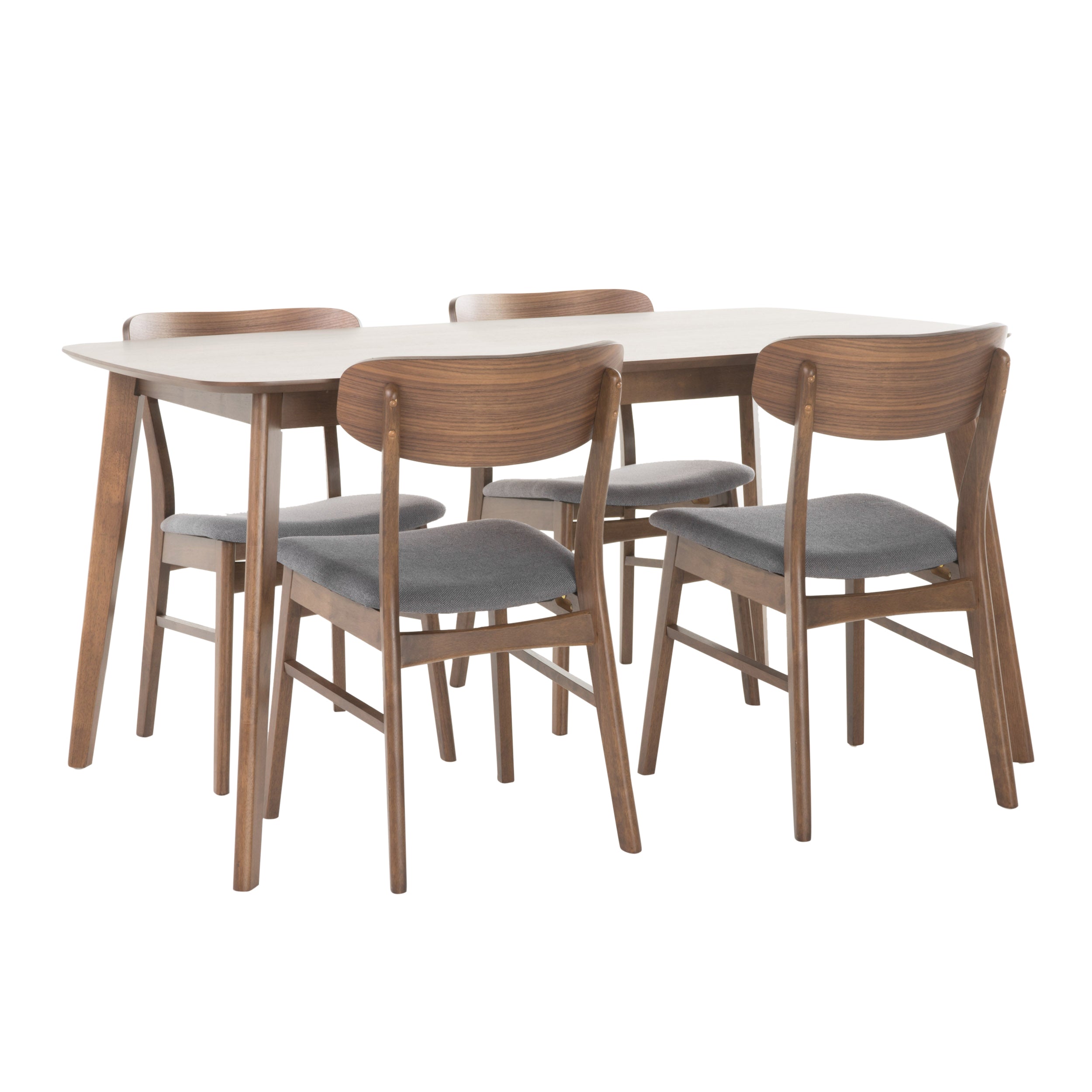 Lucille Mid-Century Modern 5 Piece Dining Set