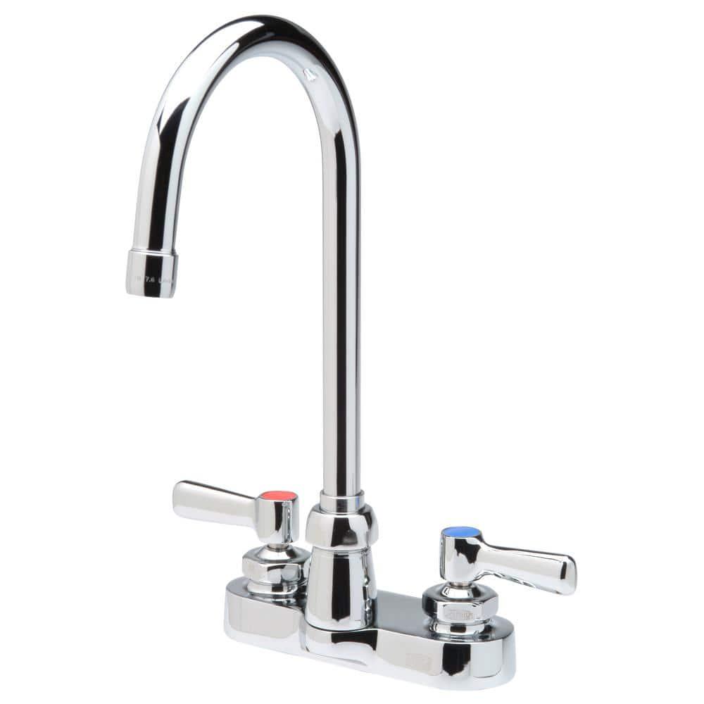 Zurn 4 in Centerset 2Handle Gooseneck Bathroom Faucet in Chrome