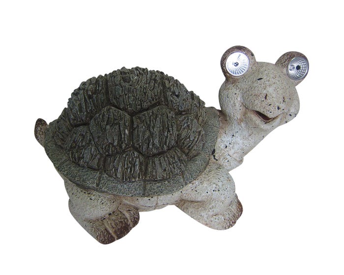 Assorted Alpine Solar Turtle Statue QWR472SLR