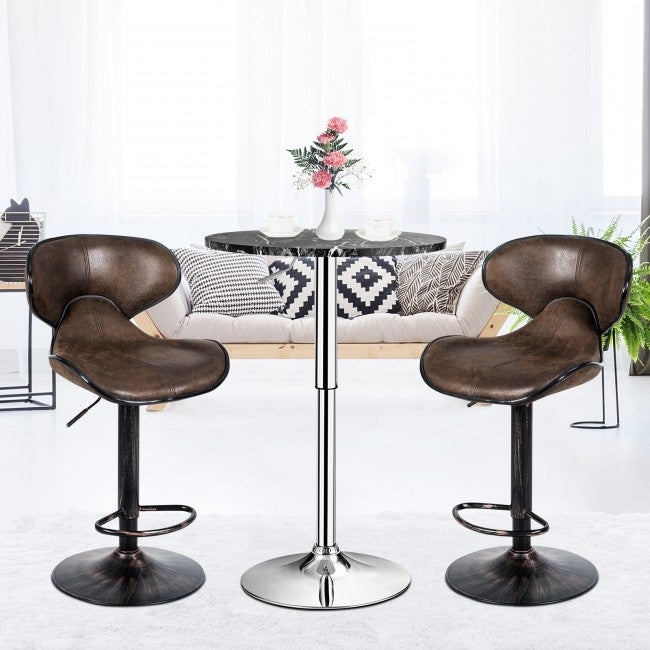 Set of 2 Adjustable Bar Stools for Counter - 19