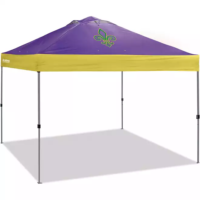 Academy Sports + Outdoors 10 ft x 10 ft One Push Straight Leg Fleur-De-Lis State Canopy