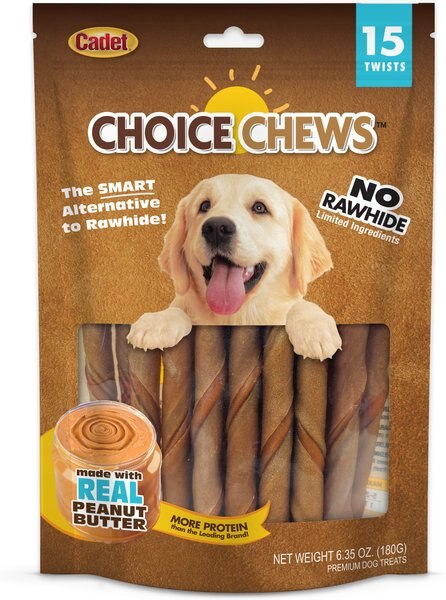 Cadet Choice Chews Peanut Butter Flavor Dog Treats