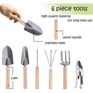 TIRAMISUBEST 9-Piece Garden Tool Set with Stool and Detachable Tool Kit D0XY102HPEE2V