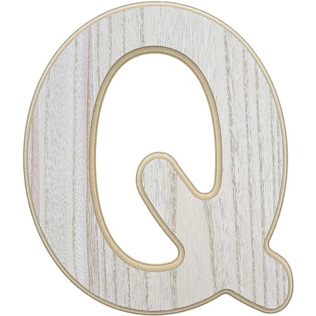 Genie Crafts Unfinished Wood 12 inch Decorative Letters Q Alphabet For Diy Crafts amp Home Wall Decor