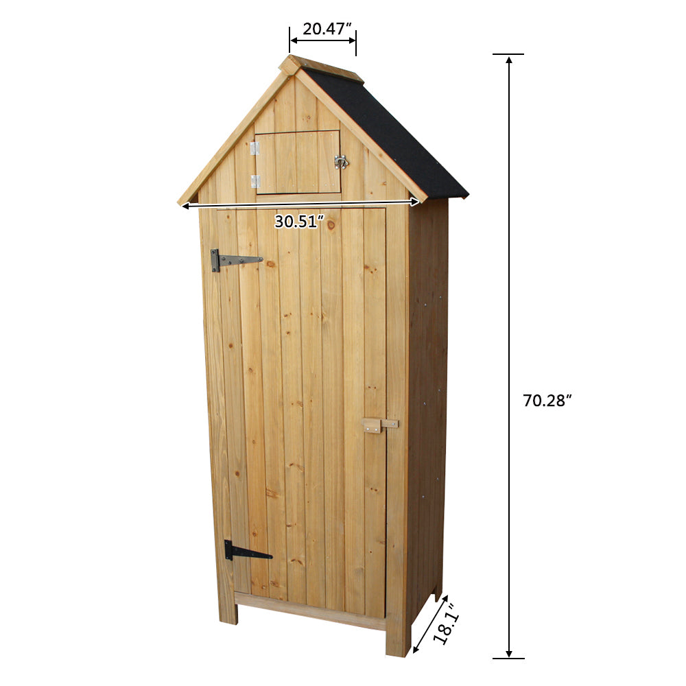 Veryke Suncast Garden Sheds, Outdoor Garden Shed, Garden Tool Storage Shed, Fir Wooden Arrow Garden Shed, Garden Tool Shed with Single Door