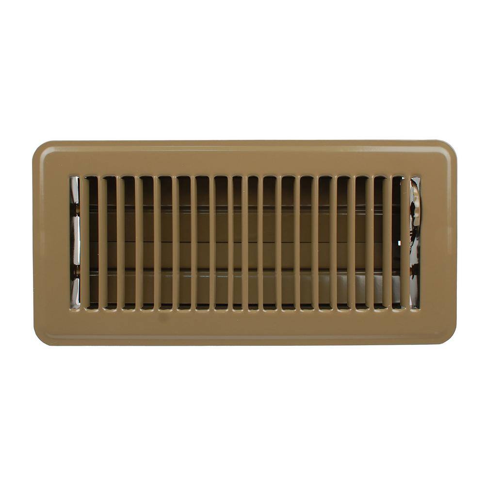 Venti Air 10 in. W x 4 in. H Steel Floor Register Steel Brown for Duct Opening of 10 in. W x 4 in. H HFB1004