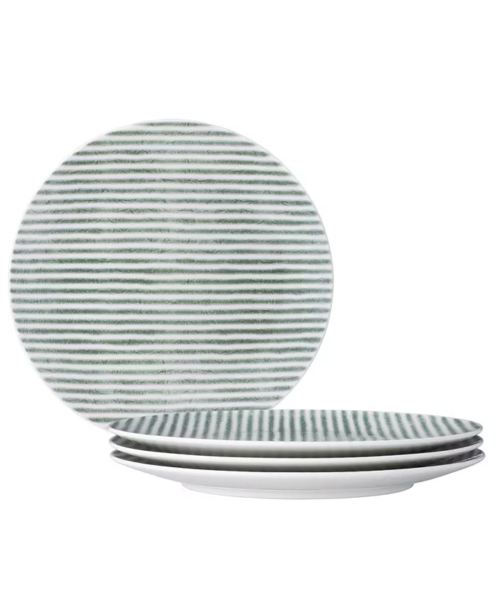 Noritake Hammock Stripes Coupe Salad Plates Set of 4