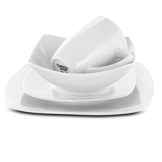 Gibson Zen 16-Piece Contemporary White Ceramic Dinnerware Set (Service for 4) 98599966M