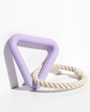 Wild One Lilac Triangle Tug Dog Toy | Tomlinson's Feed