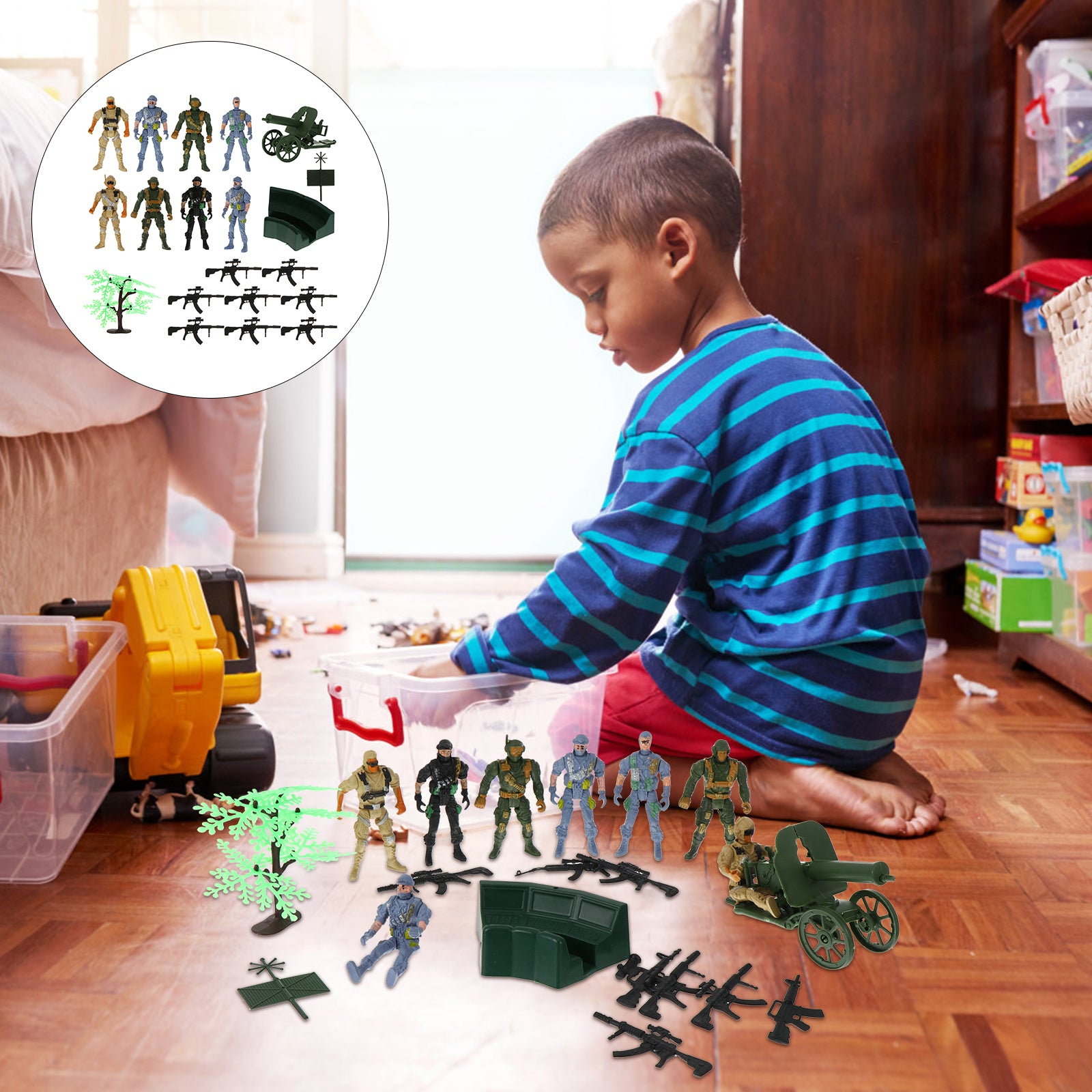 NUOLUX  Toy Soldier Kidslearning Assembled Action Static Model Sandbox VehicleToddler Interactive Toys Birthday Party