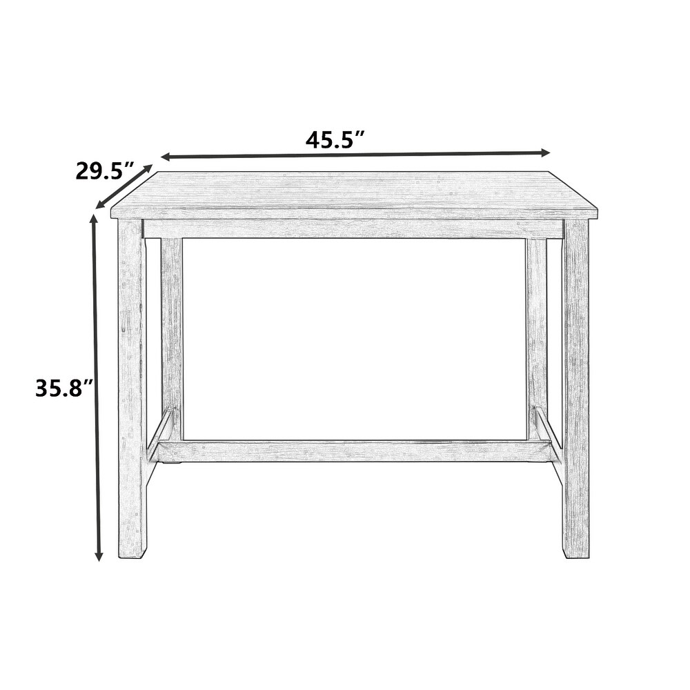 Wooden Counter Height Dining Table   Espresso