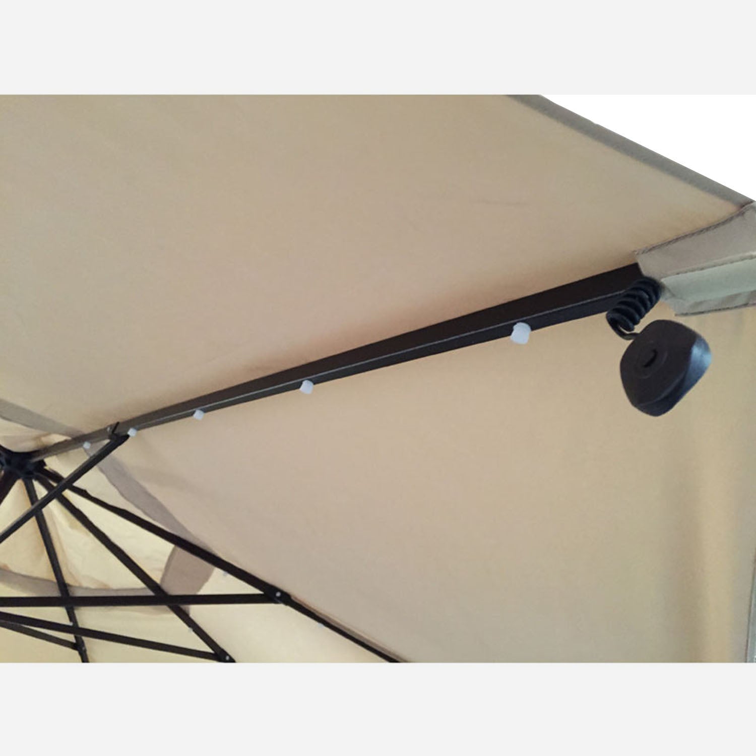 Garden Winds Replacement Canopy Top for Hampton Bay Solar Offset Umbrella- REPLACEMENT CANOPY TOP COVER ONLY - METAL FRAME NOT INCLUDED