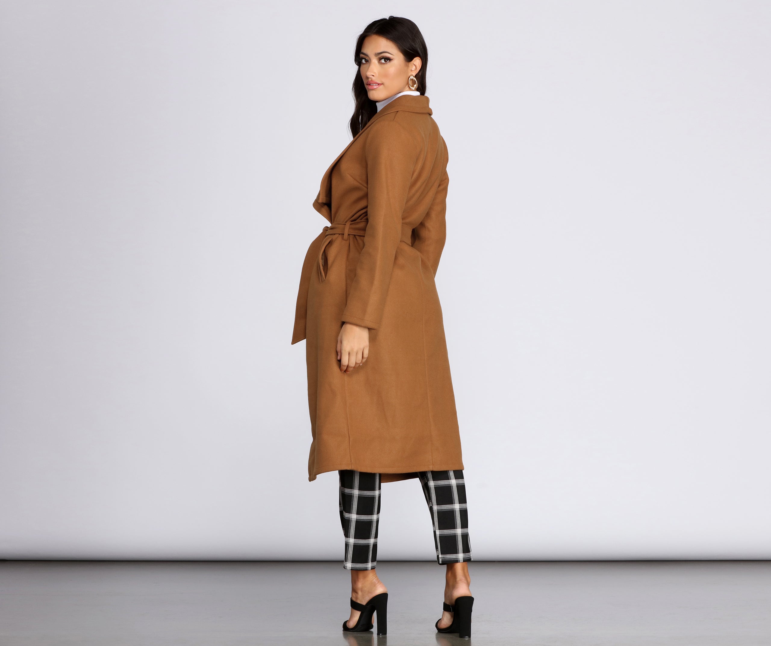 Taking Care Of Business Belted Coat