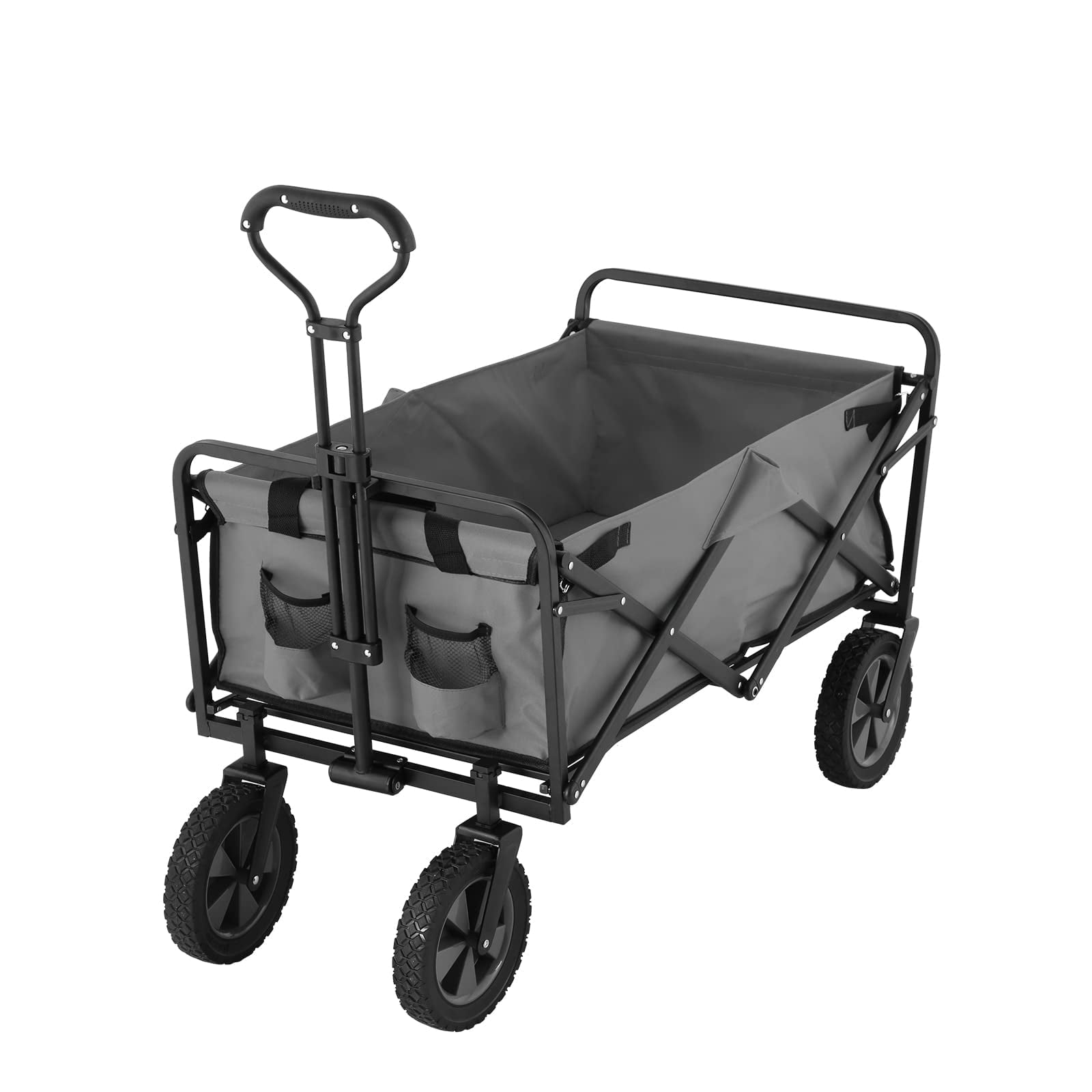 APOLLOLIFT 220 lbs Folding Wagon Utility Garden Cart Collapsible for Outdoor Camping Grey