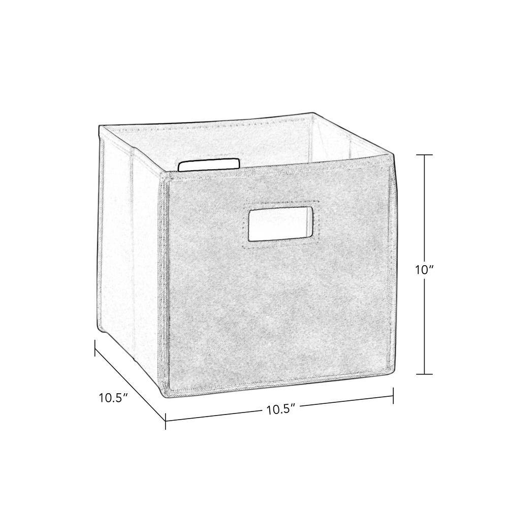 RiverRidge Home 10 in. H x 10.5 in. W x 10.5 in. D Gray Fabric Cube Storage Bin 2-Pack 02-058